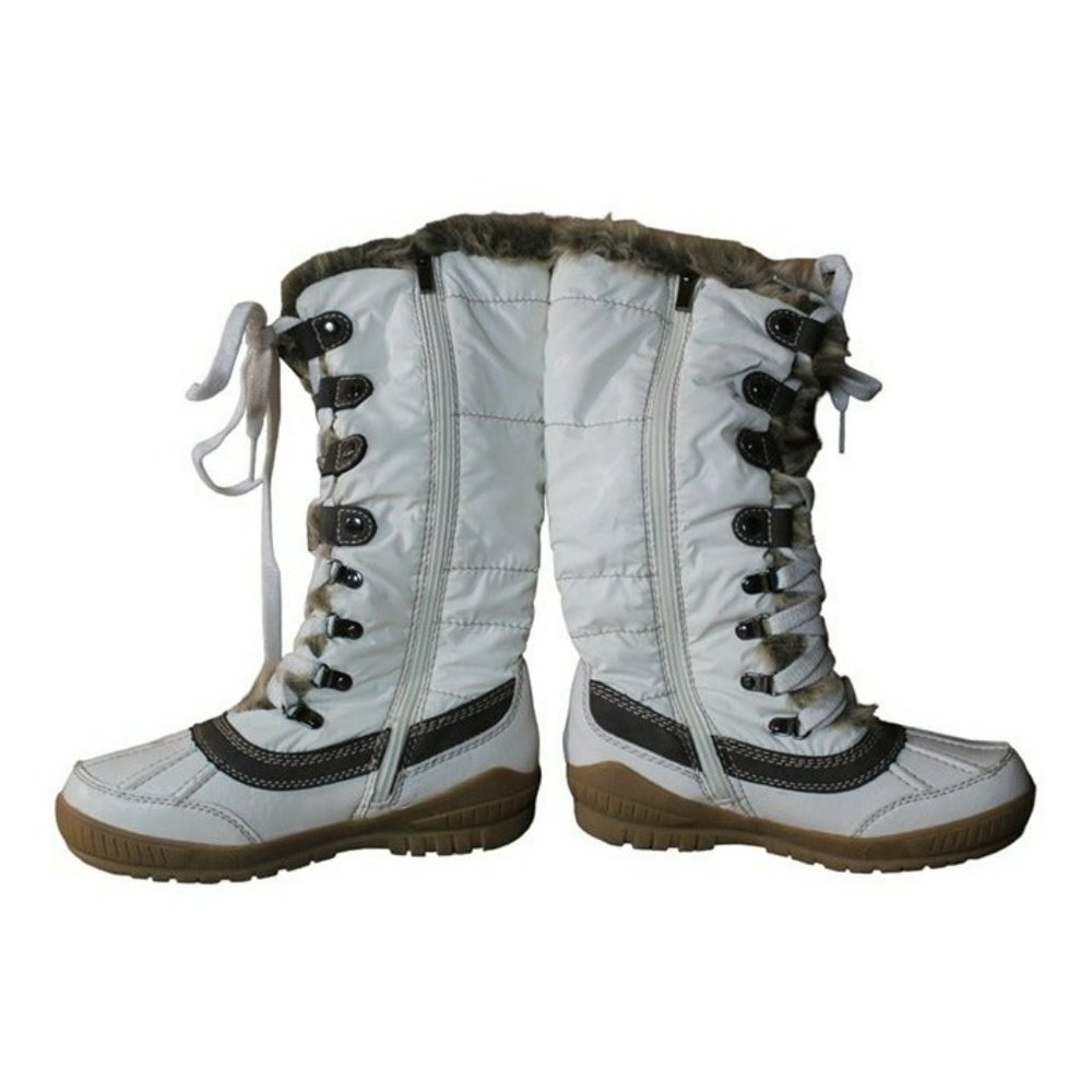 WOMEN FASHION WINTER SNOW FUR BOOTS/ Kali Foot Wear/ WATER POOF TOP / SIZE:8